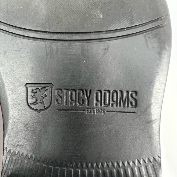STACY ADAMS Cognac Brown Templeton Oxford Cap Toe Dress Shoes Kid's Size 13.5M - Picture 10 of 11
